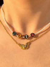 wearing Custom Daisy Double Layer Necklace